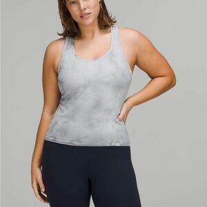LuLulemon Swiftly Tech Gray Tie-Dye Tank Top (Race Length)